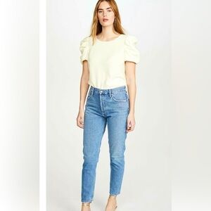 Amanda Uprichard Oregon Puff Sleeve Top NWOT